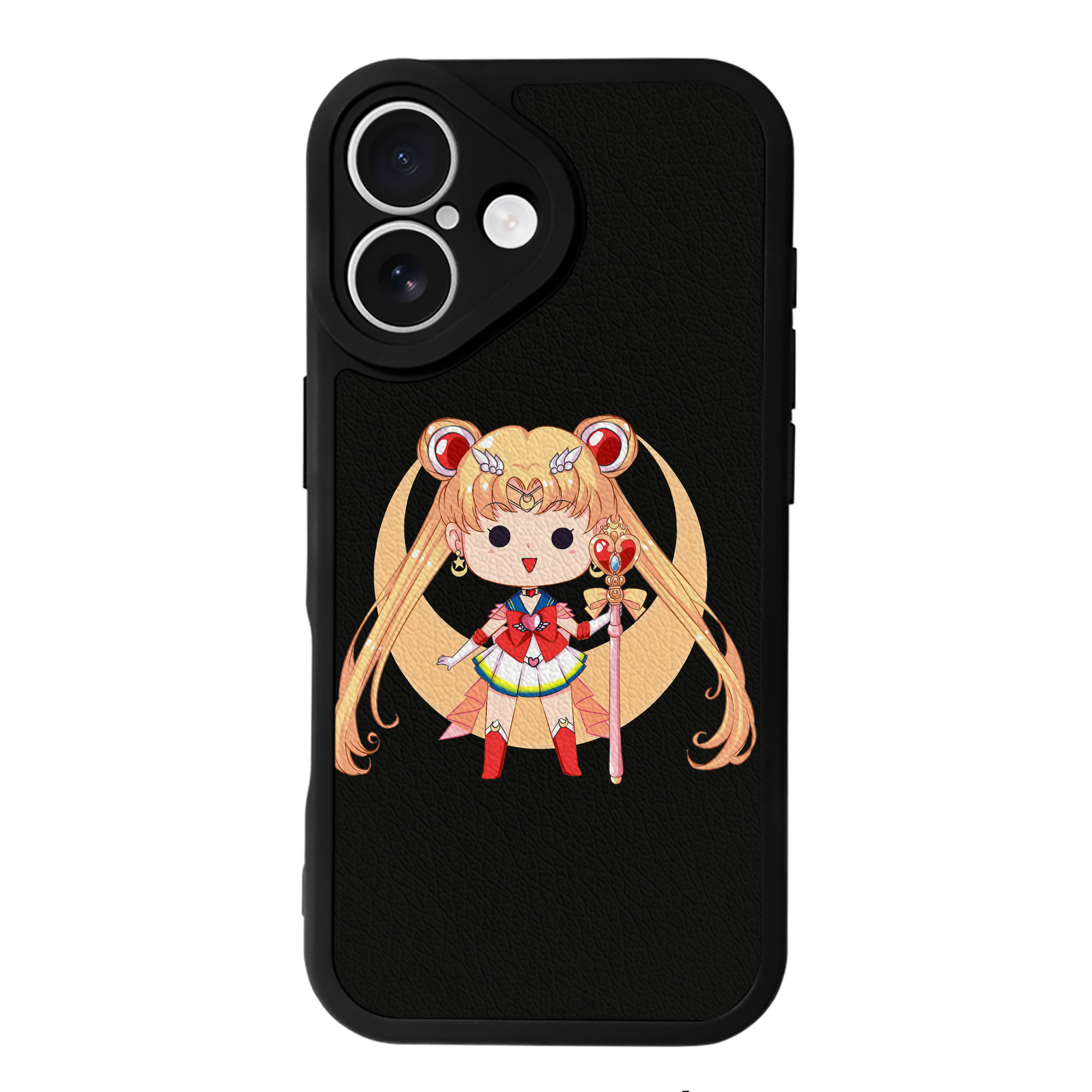 （画像用） 美少女戦士セーラームーン 月野 うさぎ つきの うさぎ Sailor Moon Tsukino Usagi 【iPhone 16シリーズ対応】シリコンスマホケース（レザー調） 材質：シリコン
